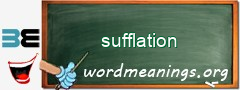 WordMeaning blackboard for sufflation